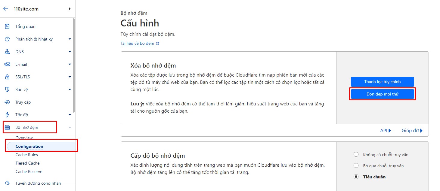 Hướng Dẫn Xoá Cache Cloudflare (2) 110site