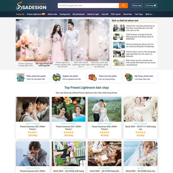 Theme WordPress bán tài nguyên đồ họa, Bán hàng, Ảnh mẫu, Bán hình ảnh, Photoshop, Stock, Tài nguyên