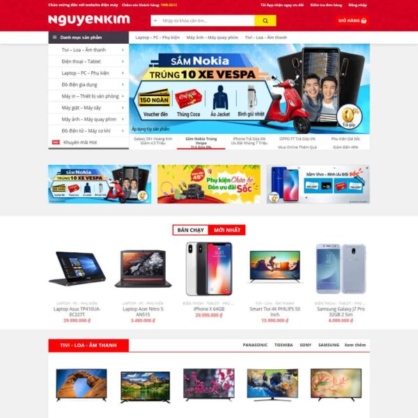 Theme WordPress điện máy 04, Bán hàng, Điện máy