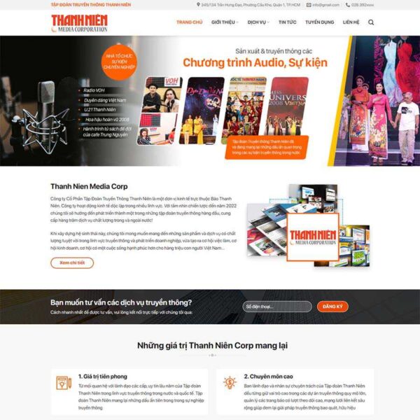 Theme WordPress Media, truyền thông, báo chí, Công ty, báo chí, media, truyền thông