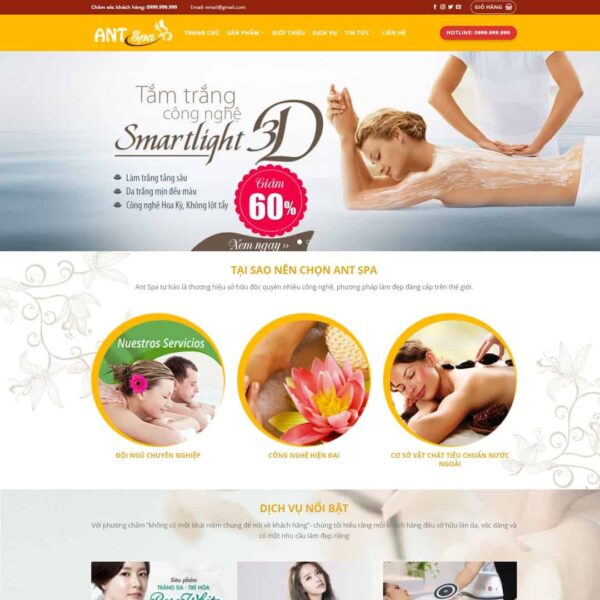 Theme WordPress Spa làm đẹp 05, Làm đẹp, Spa, Thẩm mỹ